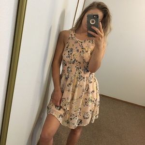 Peach flowered summer dress